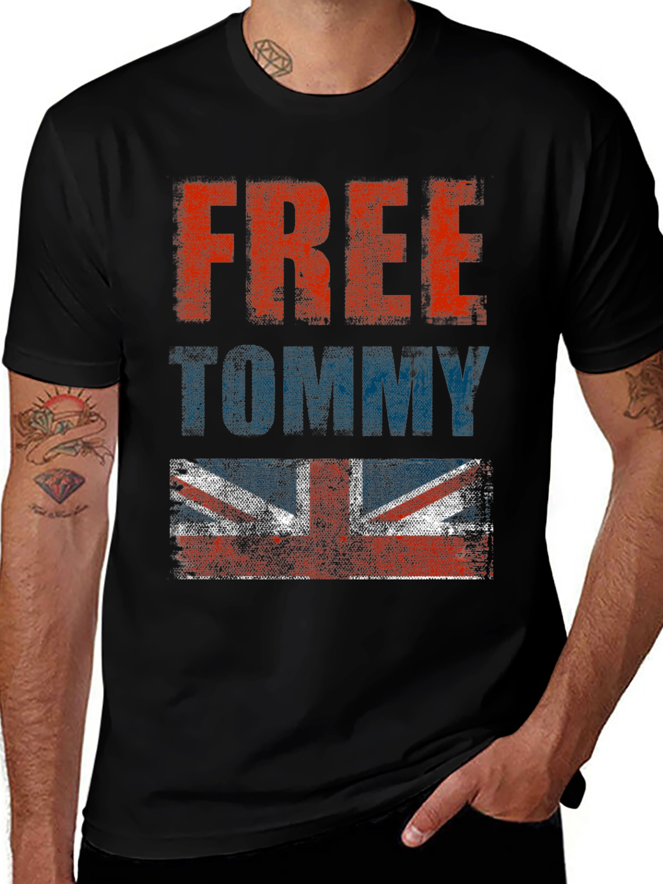 Free Tommy British Flag T-Shirt