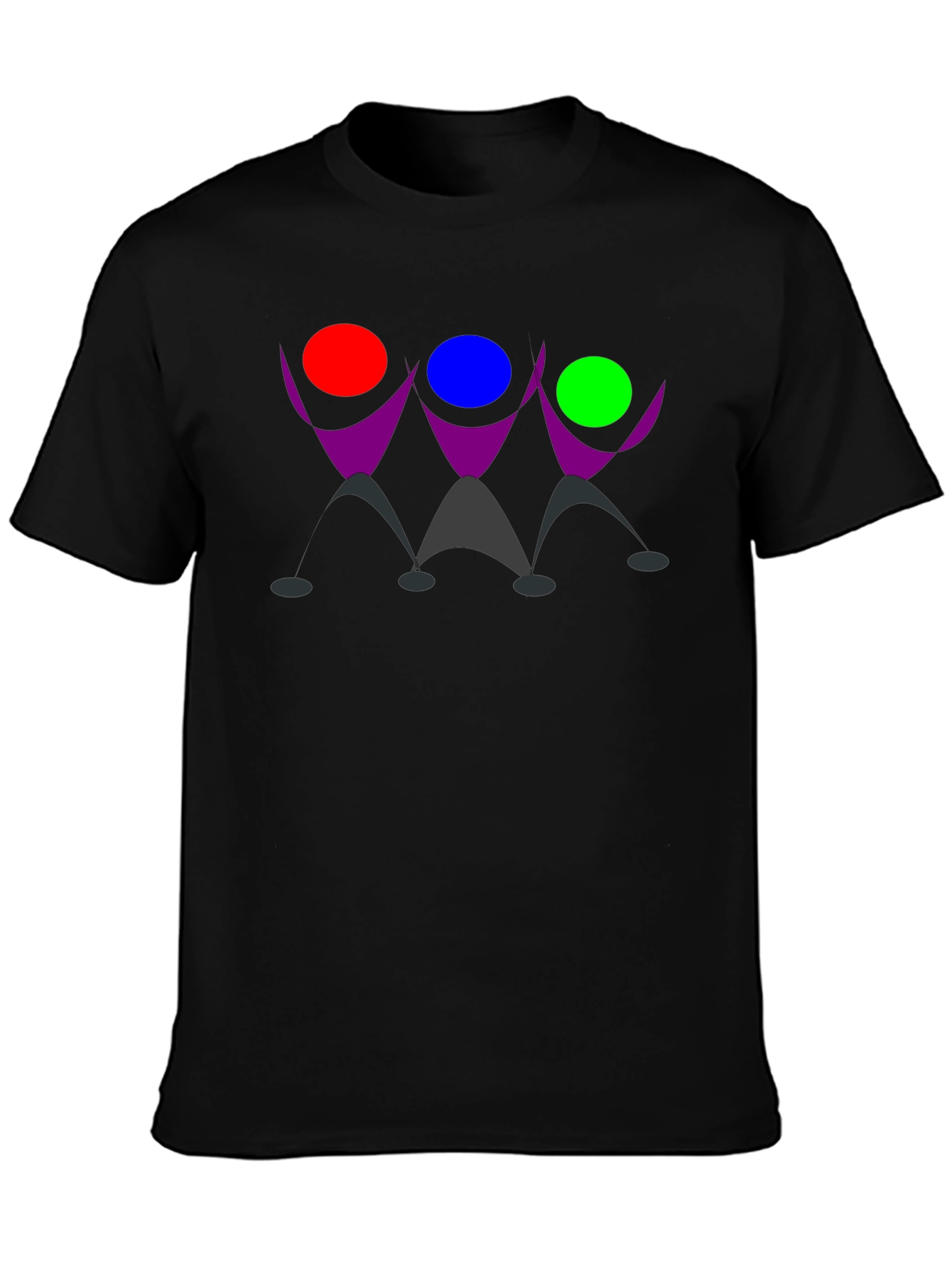 Geometric Figure Black T-Shirt