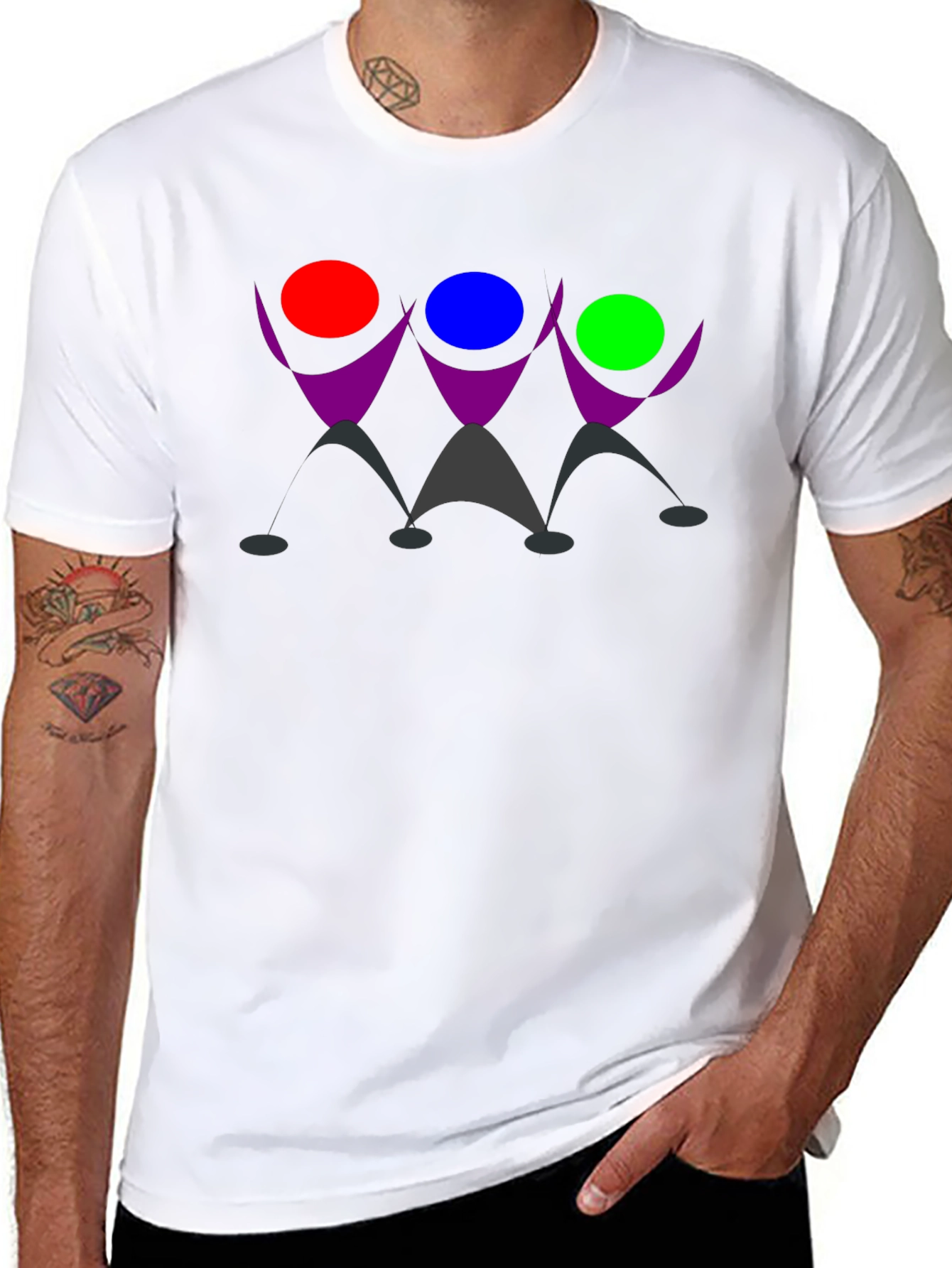 Geometric Figure Black T-Shirt