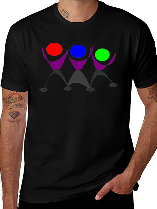 Geometric Figure Black T-Shirt