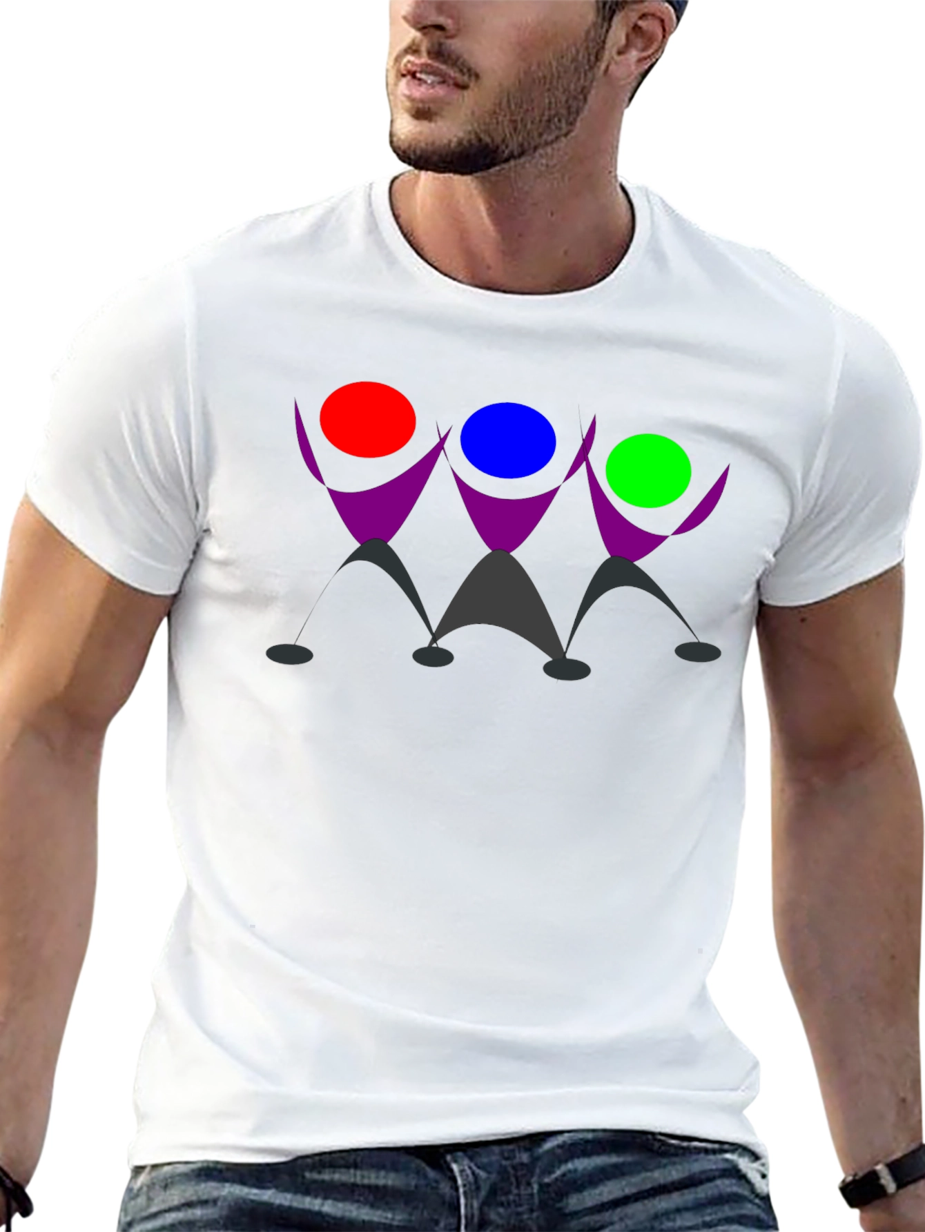 Geometric Figure Black T-Shirt