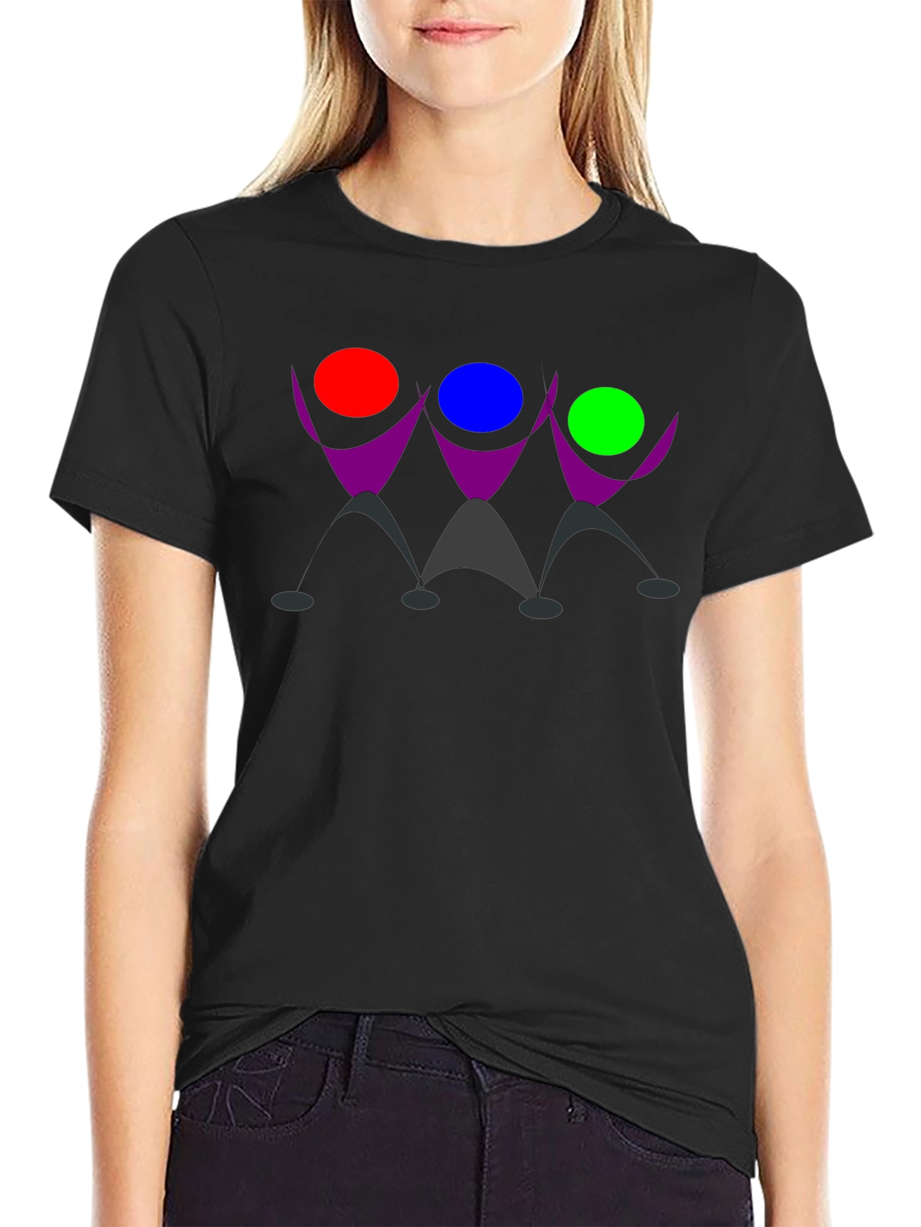 Geometric Figure Black T-Shirt