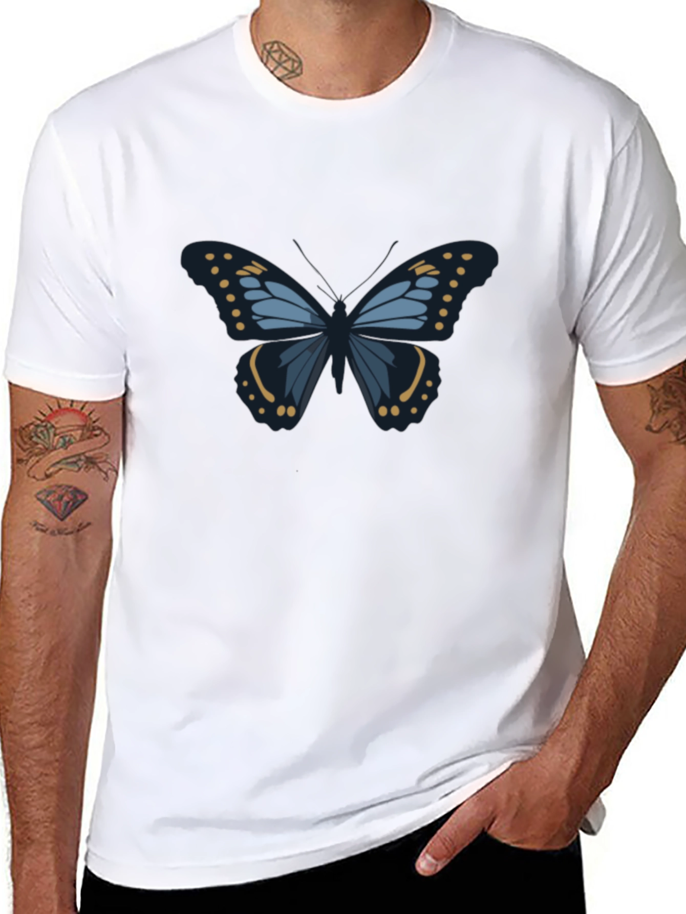 Butterfly Graphic Black T-Shirt
