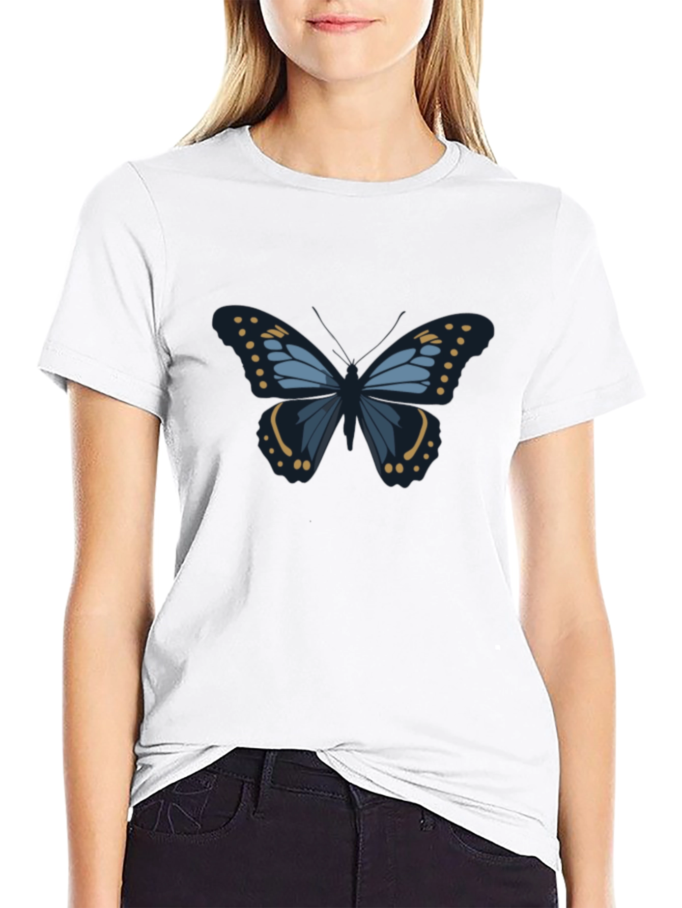 Butterfly Graphic Black T-Shirt