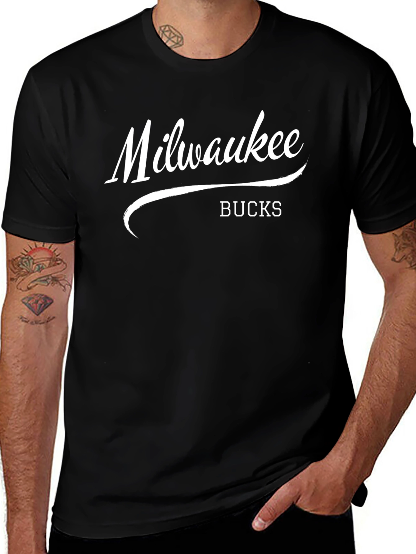 Milwaukee Bucks Graphic T-Shirt - Black
