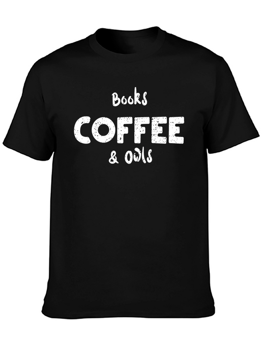 Books Coffee & Owls Graphic Tee - Black