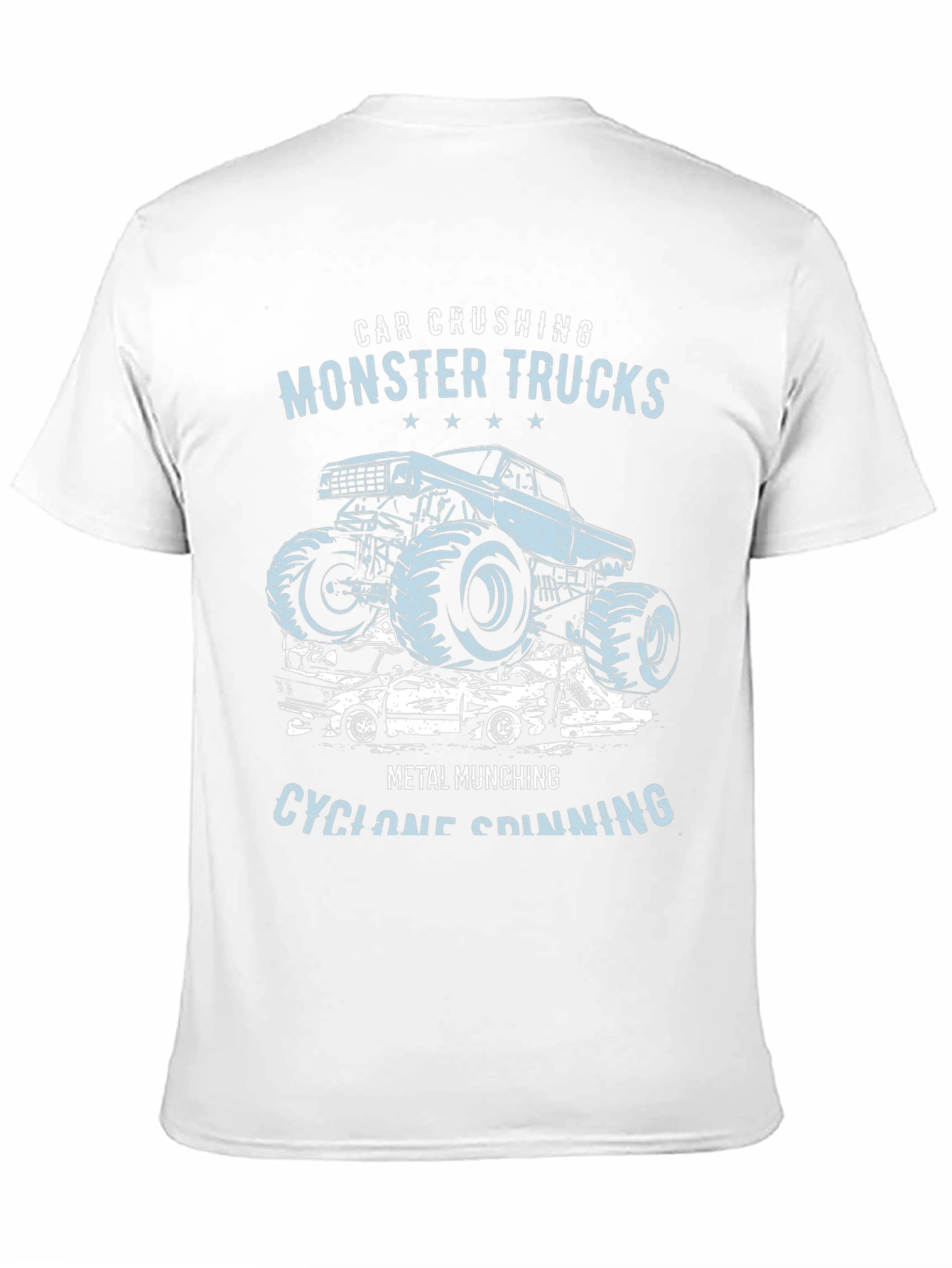 Monster Truck Crushing Cars Graphic Tee