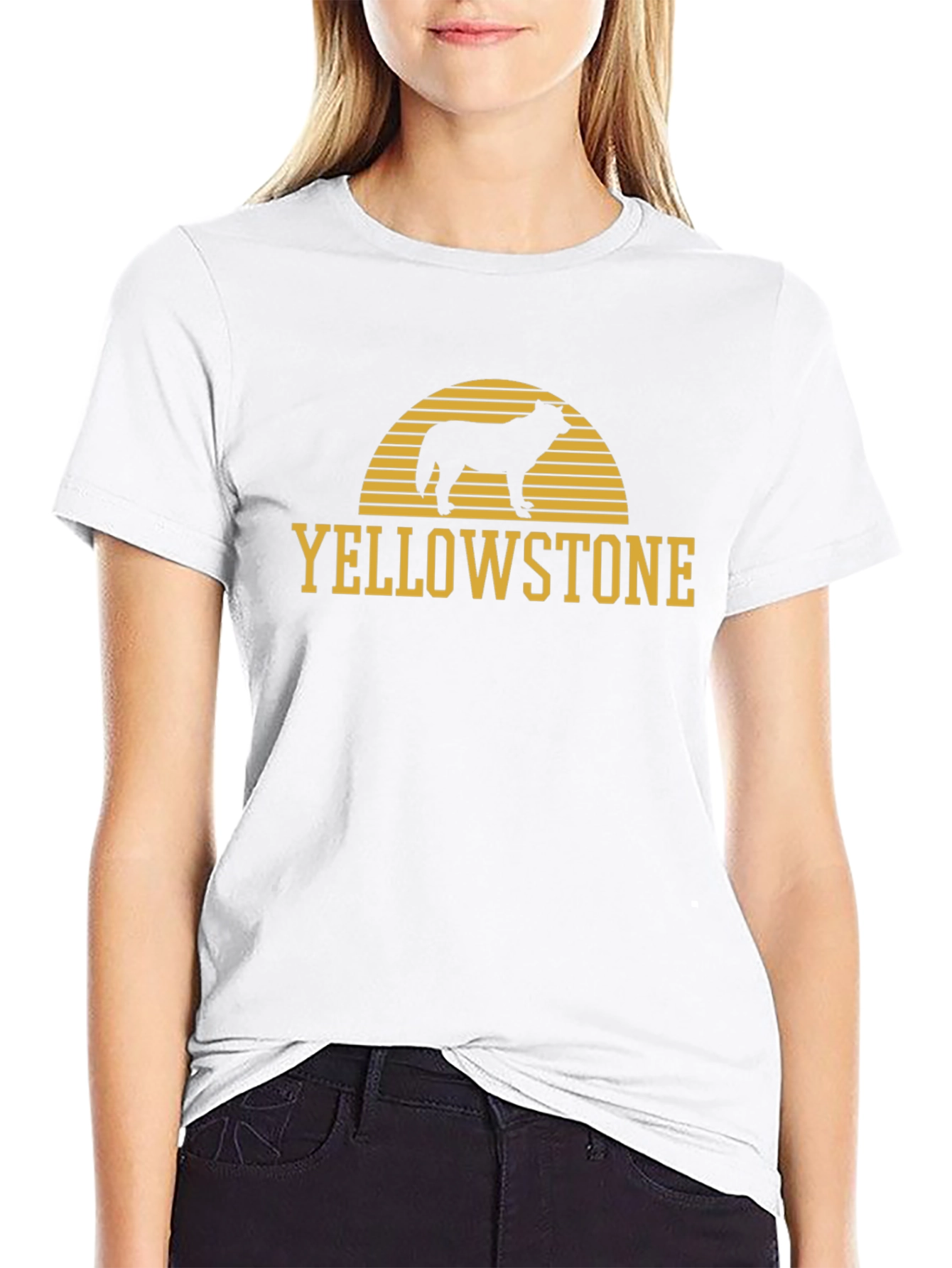 Yellowstone Wolf Graphic Tee - Black