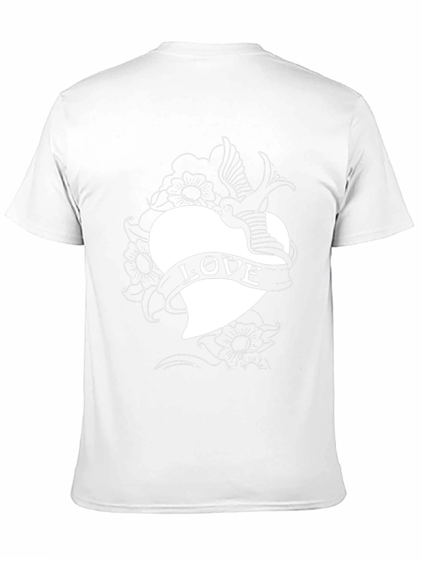 Love Bird Heart Tattoo Graphic Tee