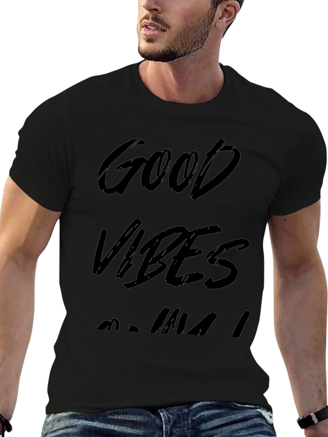 Good Vibes Only Black Graphic Tee