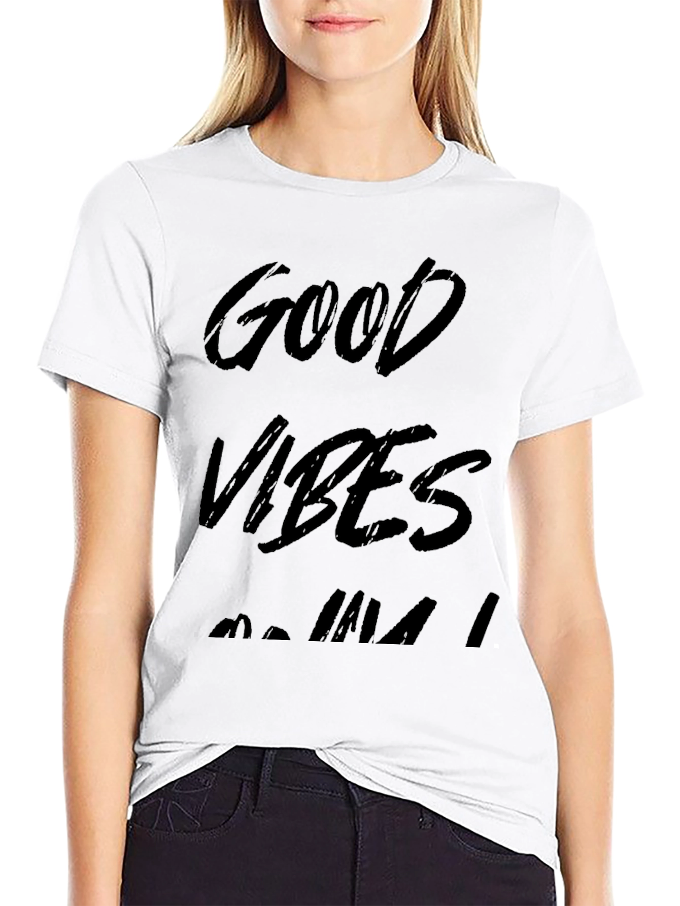 Good Vibes Only Black Graphic Tee
