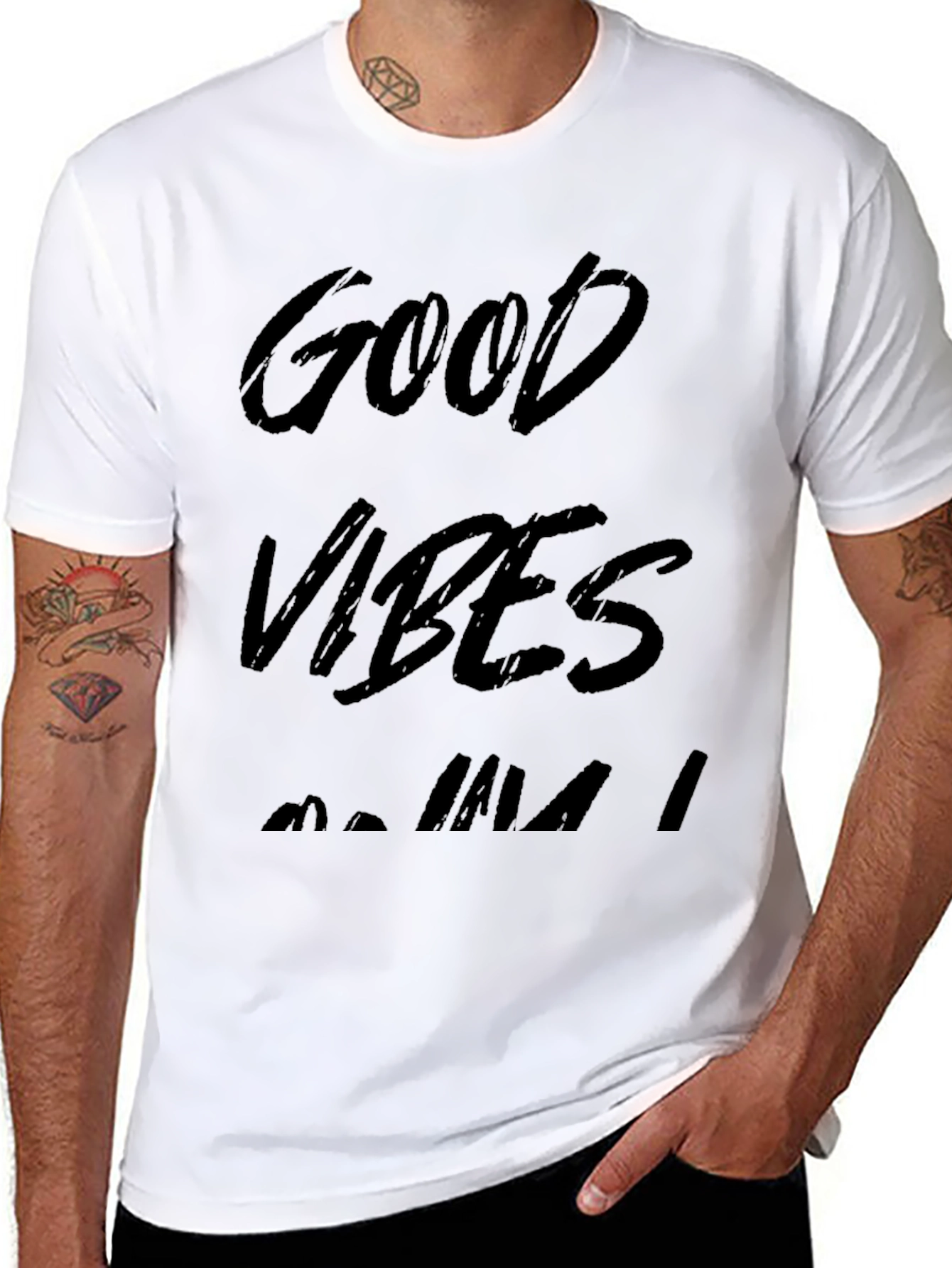 Good Vibes Only Black Graphic Tee