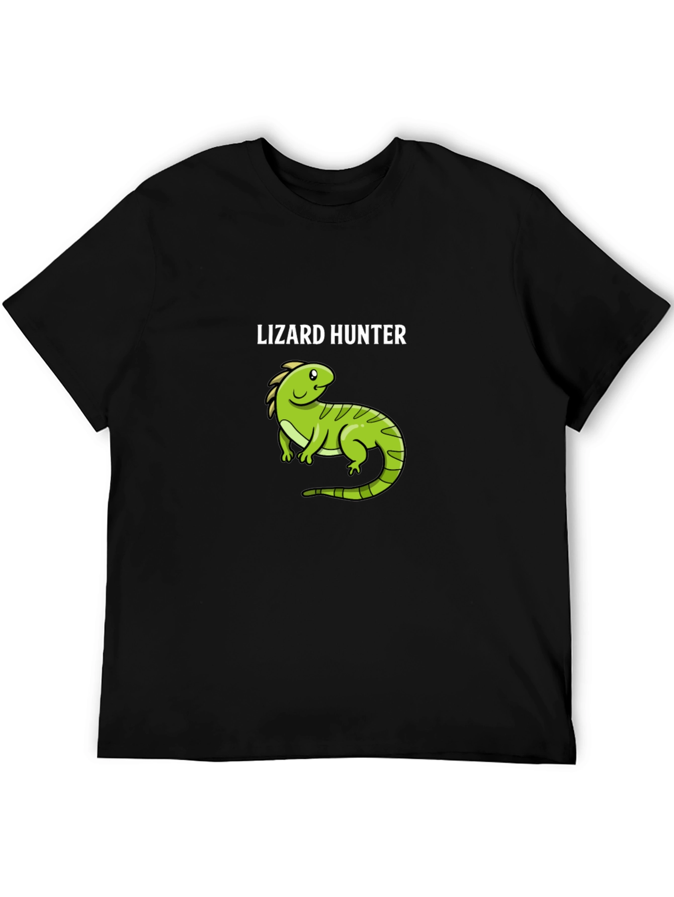 Lizard Hunter Graphic T-Shirt - Black Cotton Tee