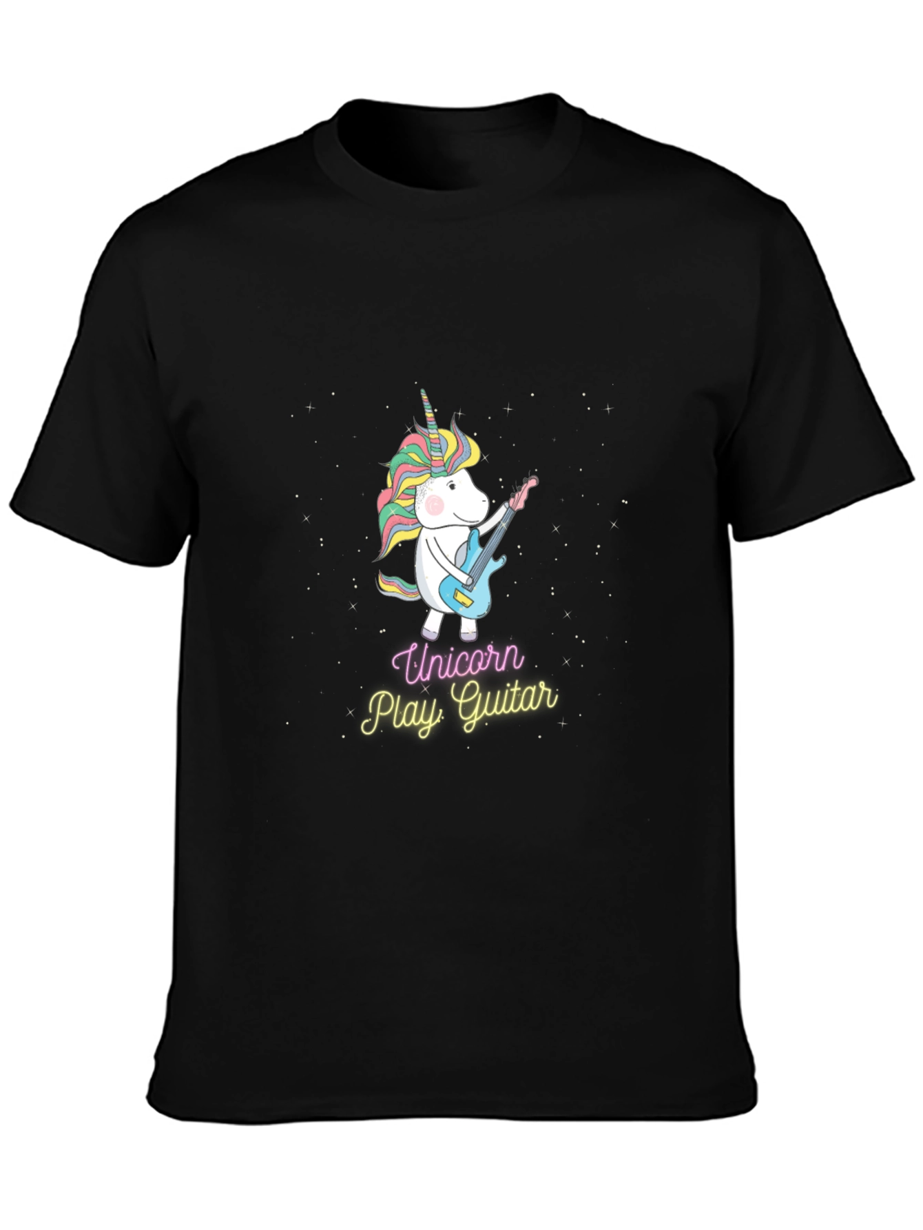 Unicorn Playing Guitar Graphic Tee