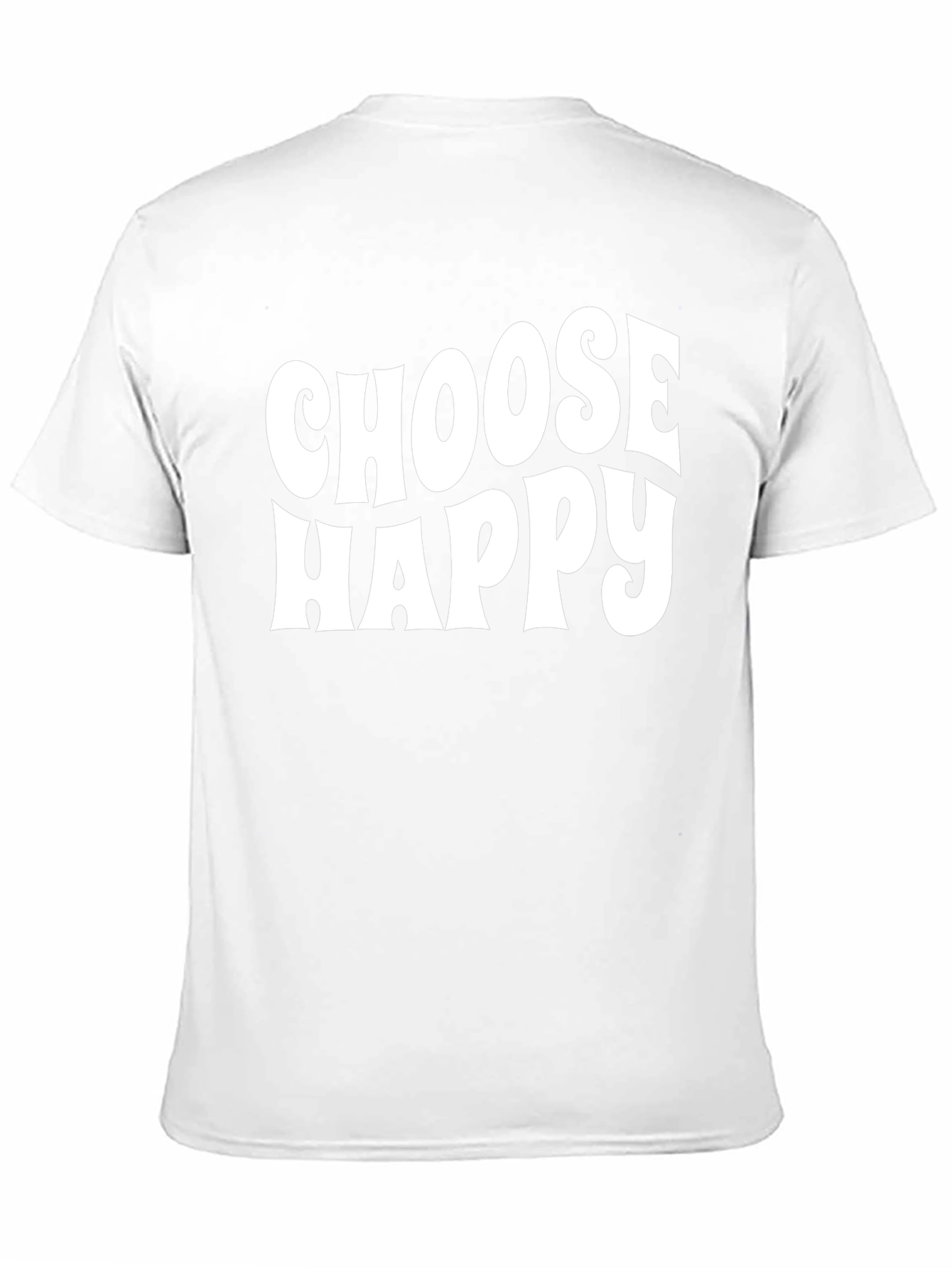 Choose Happy Graphic Tee - Black Cotton Casual T-Shirt