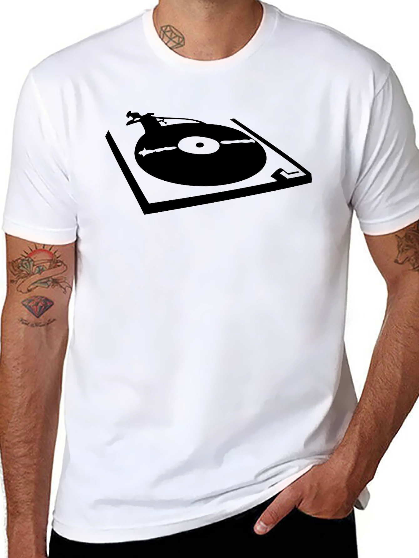 Turntable Graphic T-Shirt - Black