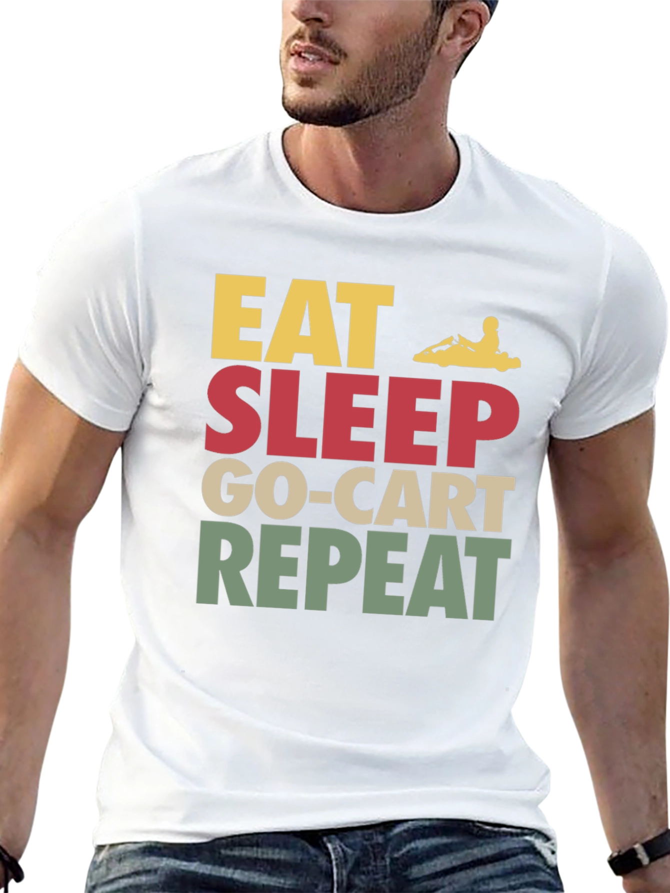 Eat Sleep Go-Kart Repeat T-Shirt - Kart Racing Apparel