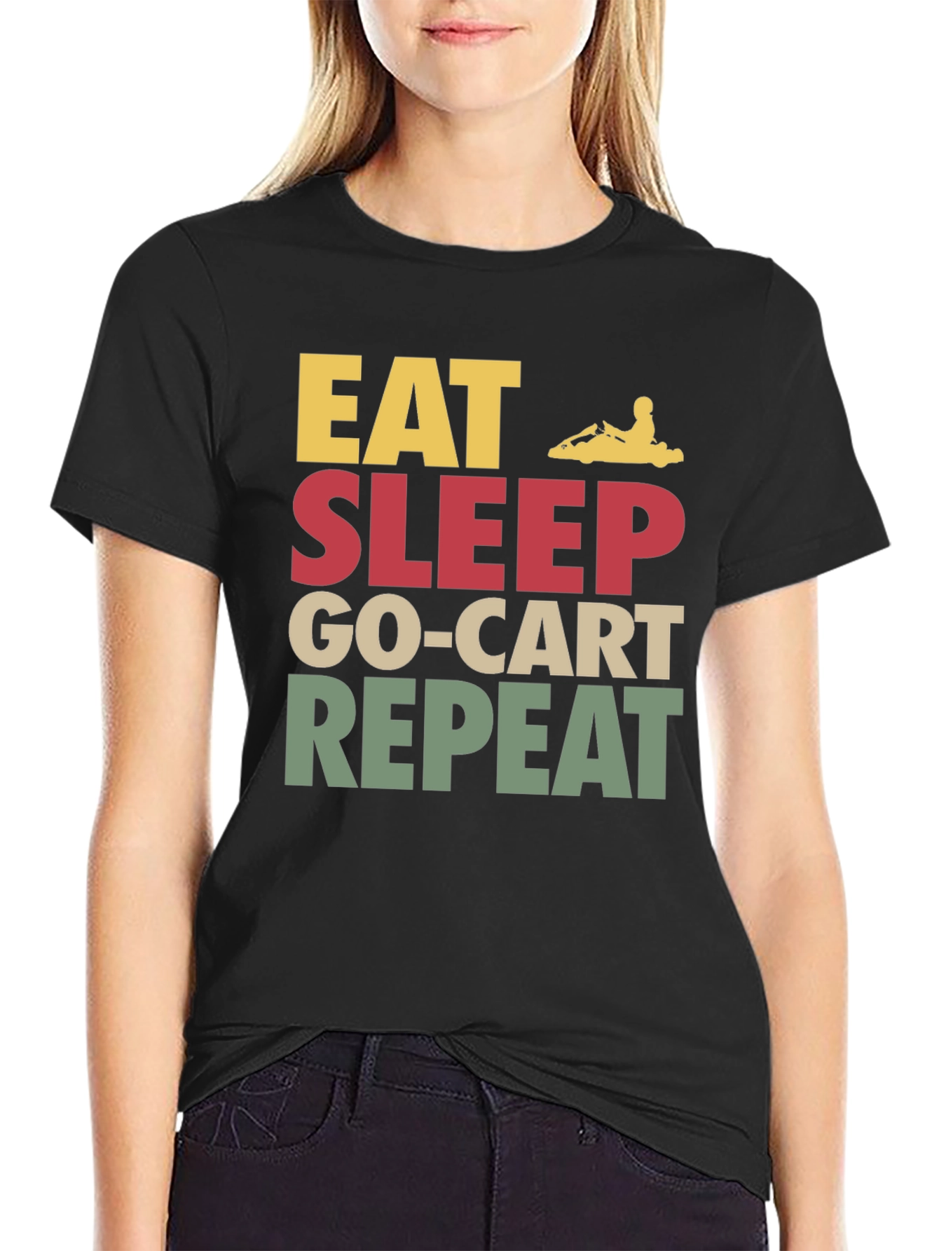 Eat Sleep Go-Kart Repeat T-Shirt - Kart Racing Apparel