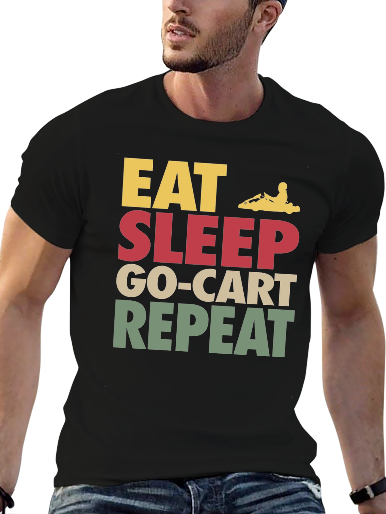 Eat Sleep Go-Kart Repeat T-Shirt - Kart Racing Apparel