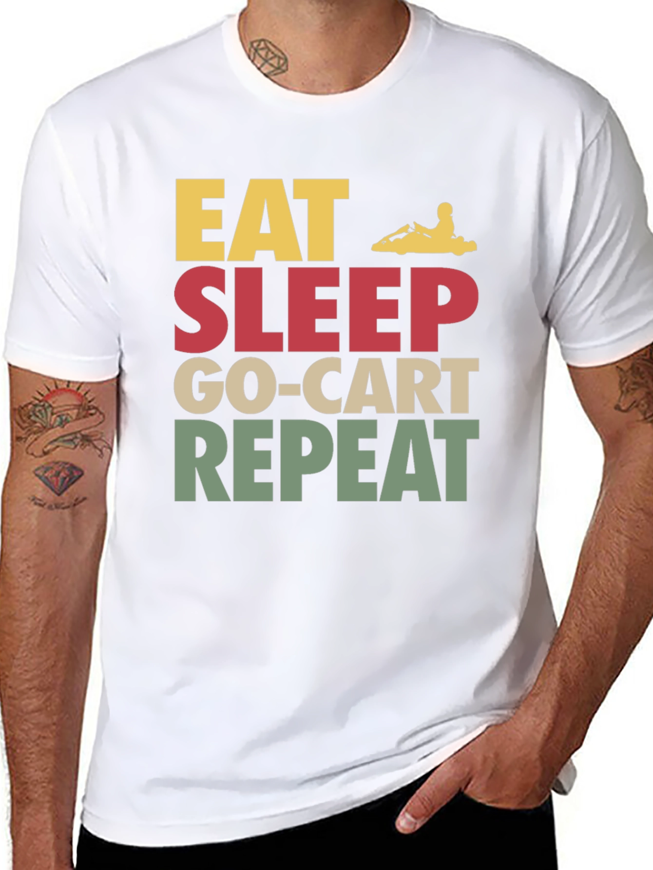 Eat Sleep Go-Kart Repeat T-Shirt - Kart Racing Apparel