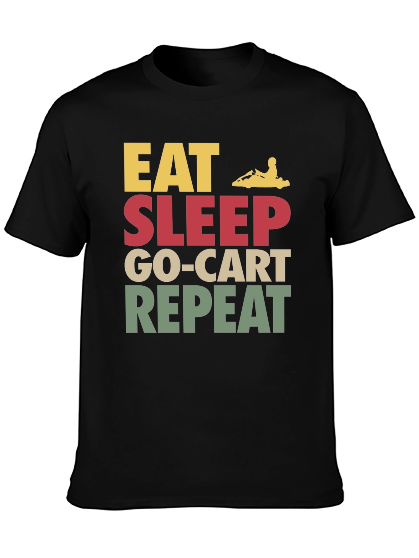 Eat Sleep Go-Kart Repeat T-Shirt - Kart Racing Apparel