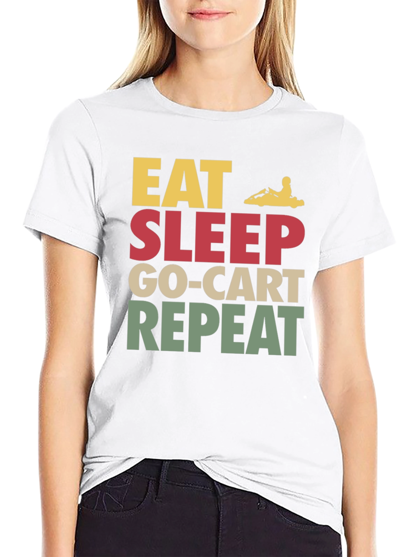 Eat Sleep Go-Kart Repeat T-Shirt - Kart Racing Apparel