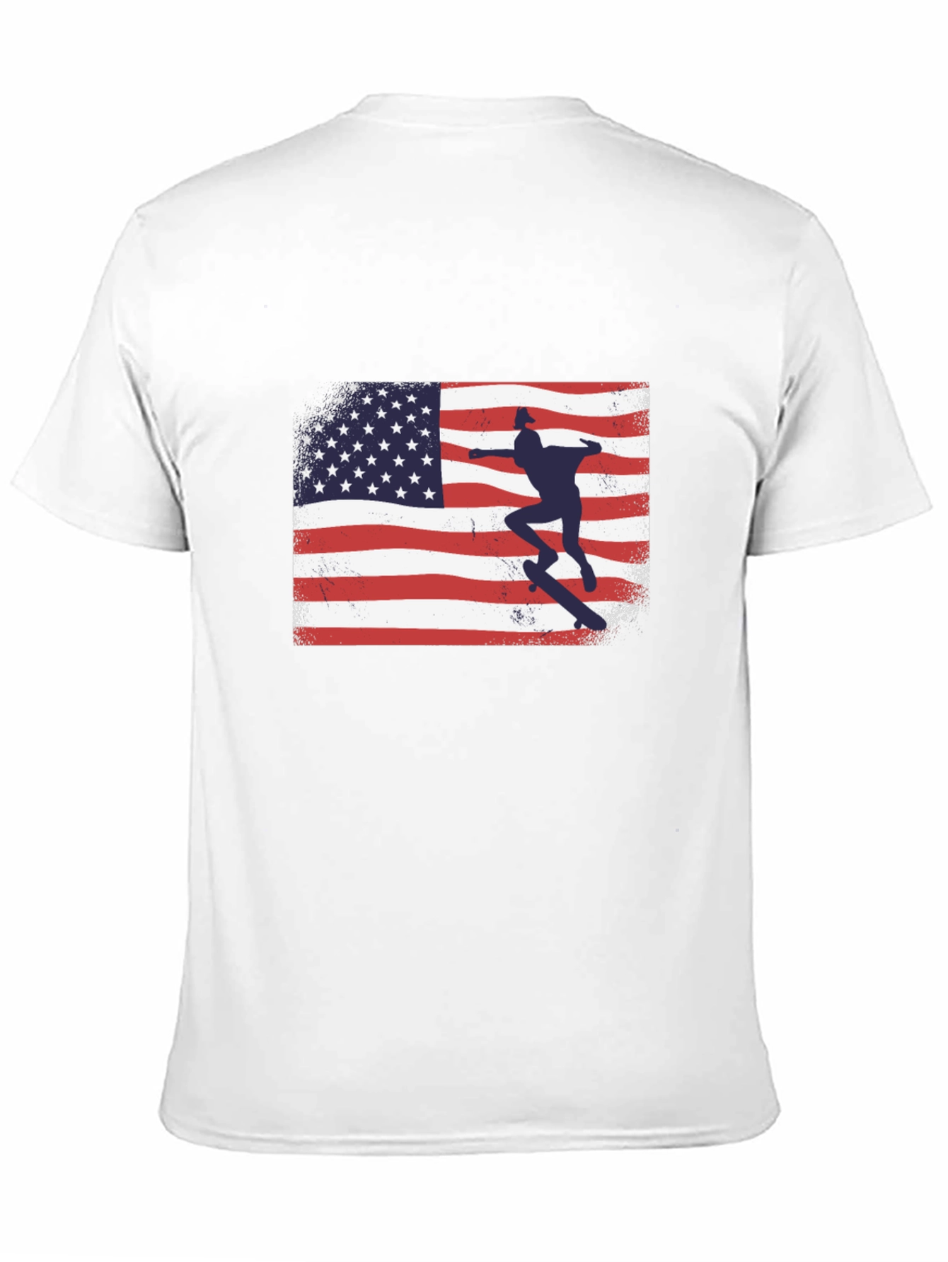 American Flag Skateboarder Graphic T-Shirt