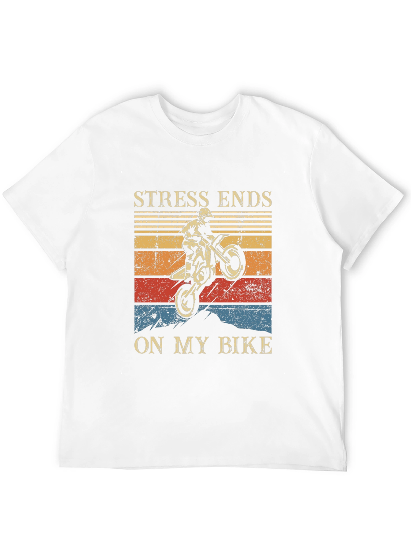 Stress Ends On My Bike Graphic Tee
