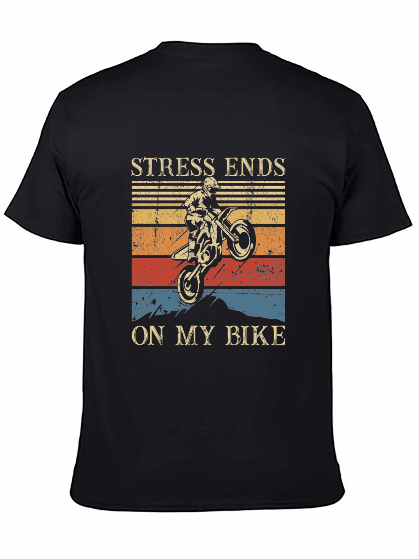 Stress Ends On My Bike Graphic Tee