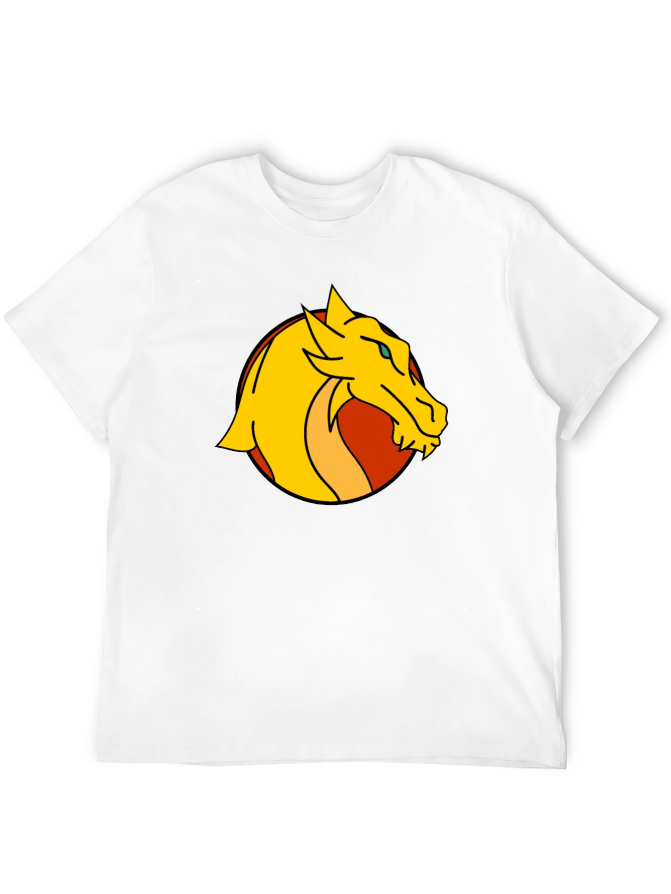 Dragon Graphic Print Black T-Shirt