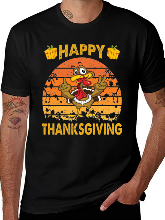 Happy Thanksgiving Turkey Graphic Tee