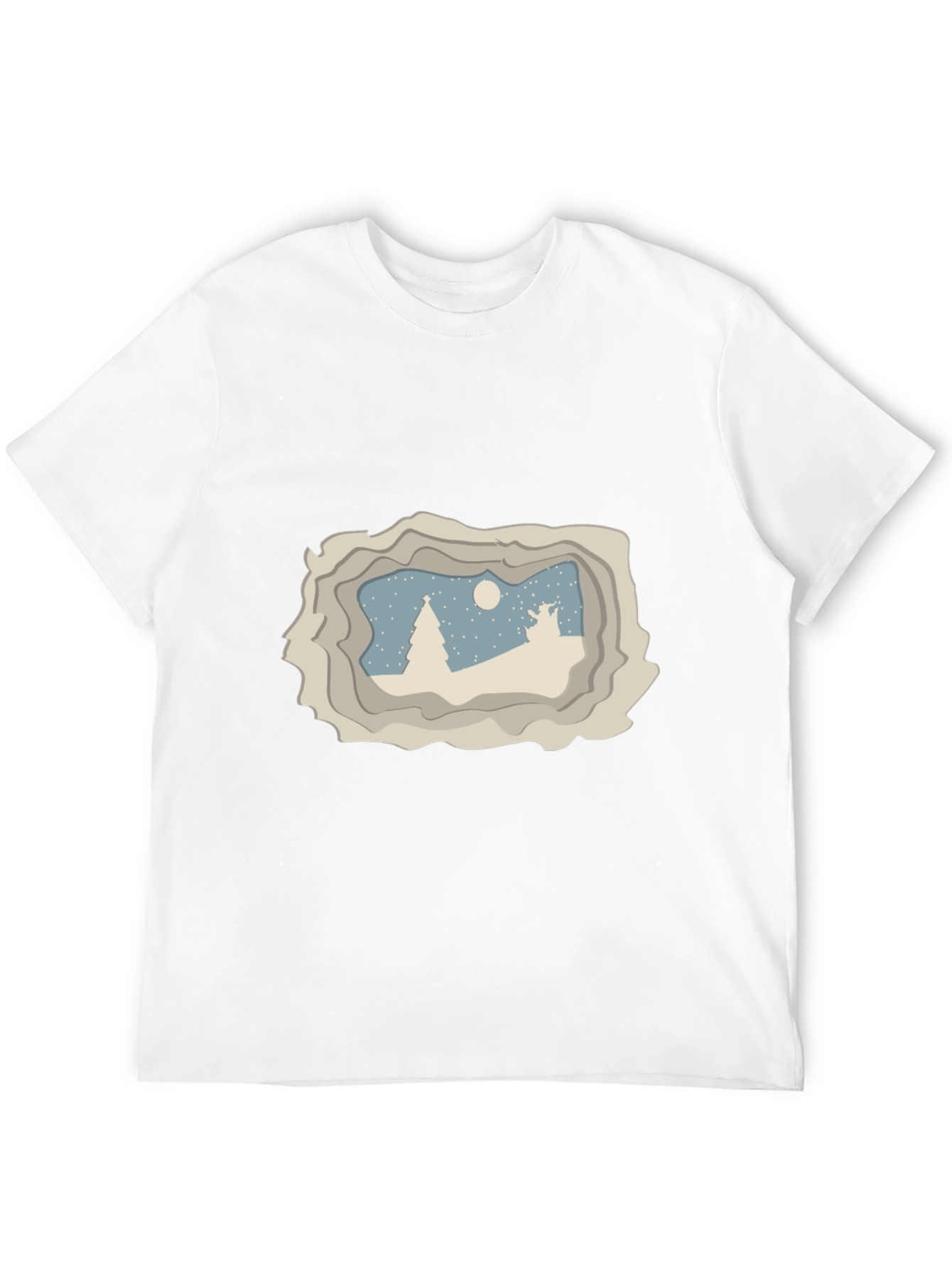 Winter Scene Graphic Tee - Black