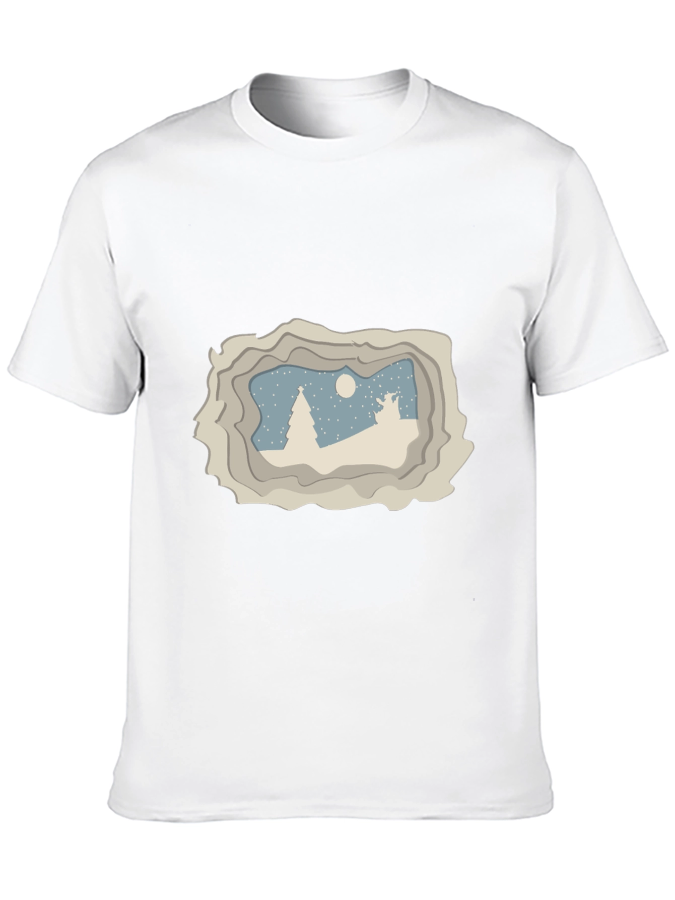 Winter Scene Graphic Tee - Black