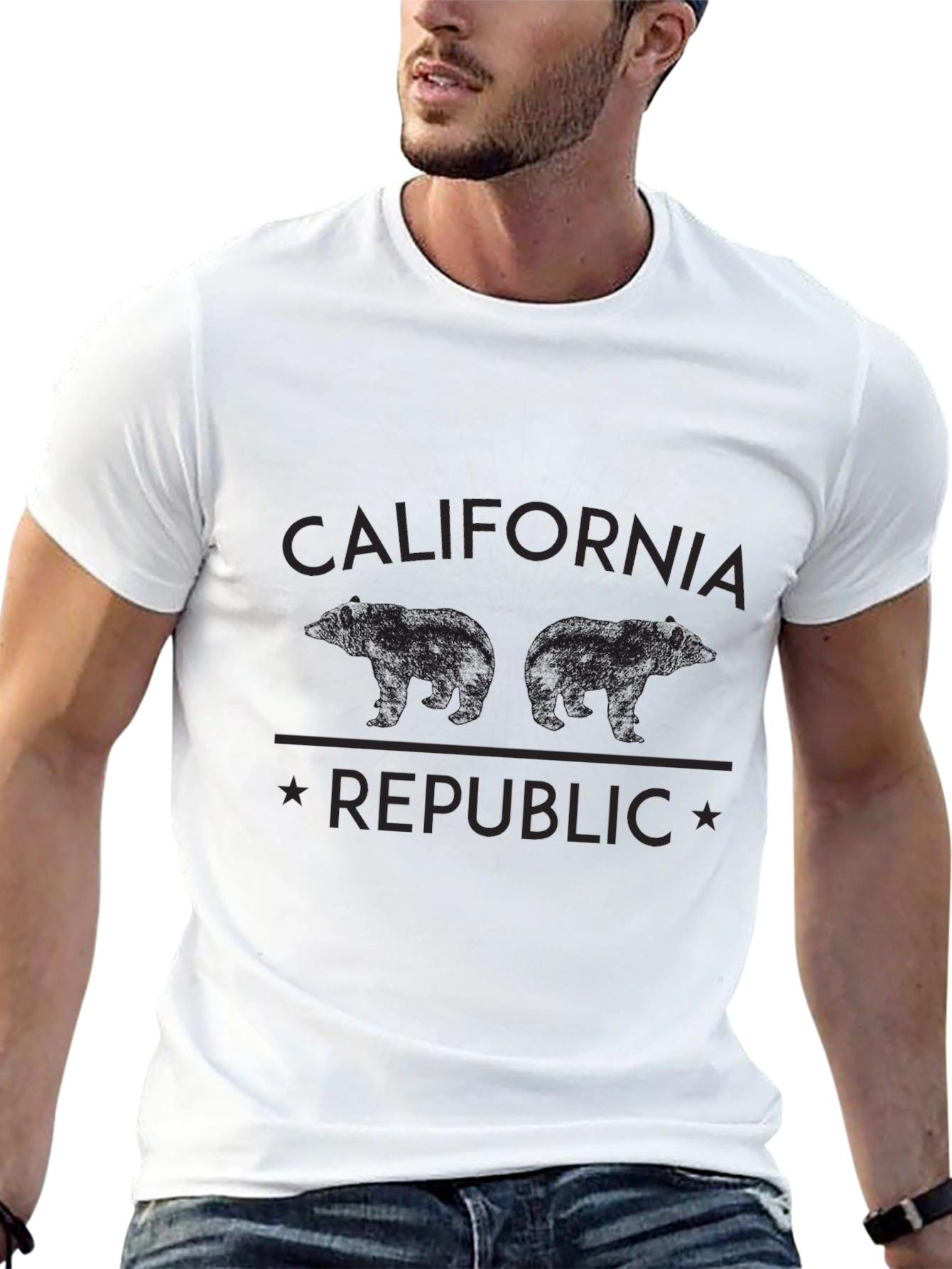 California Republic Bear T-Shirt - Black