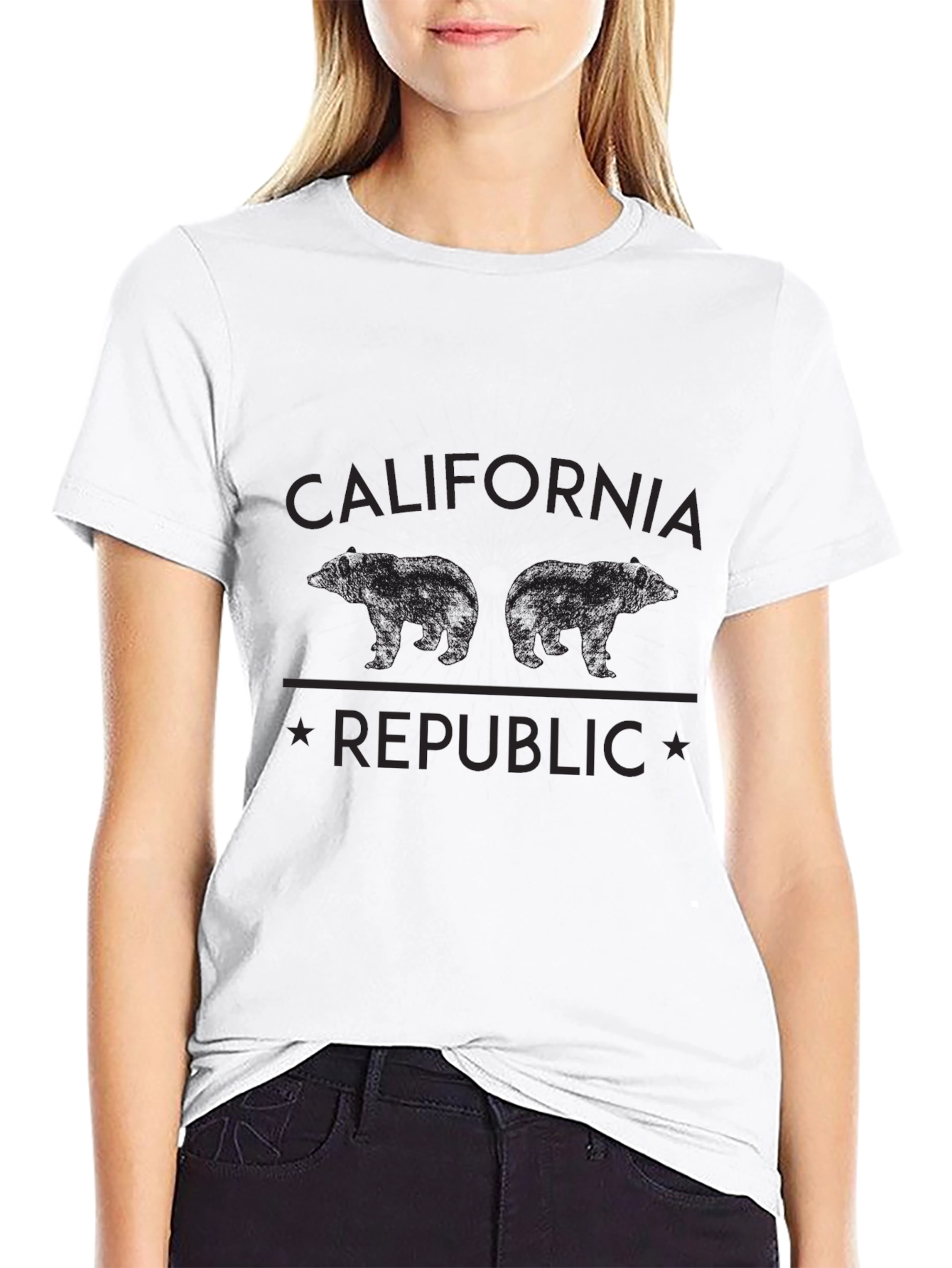 California Republic Bear T-Shirt - Black