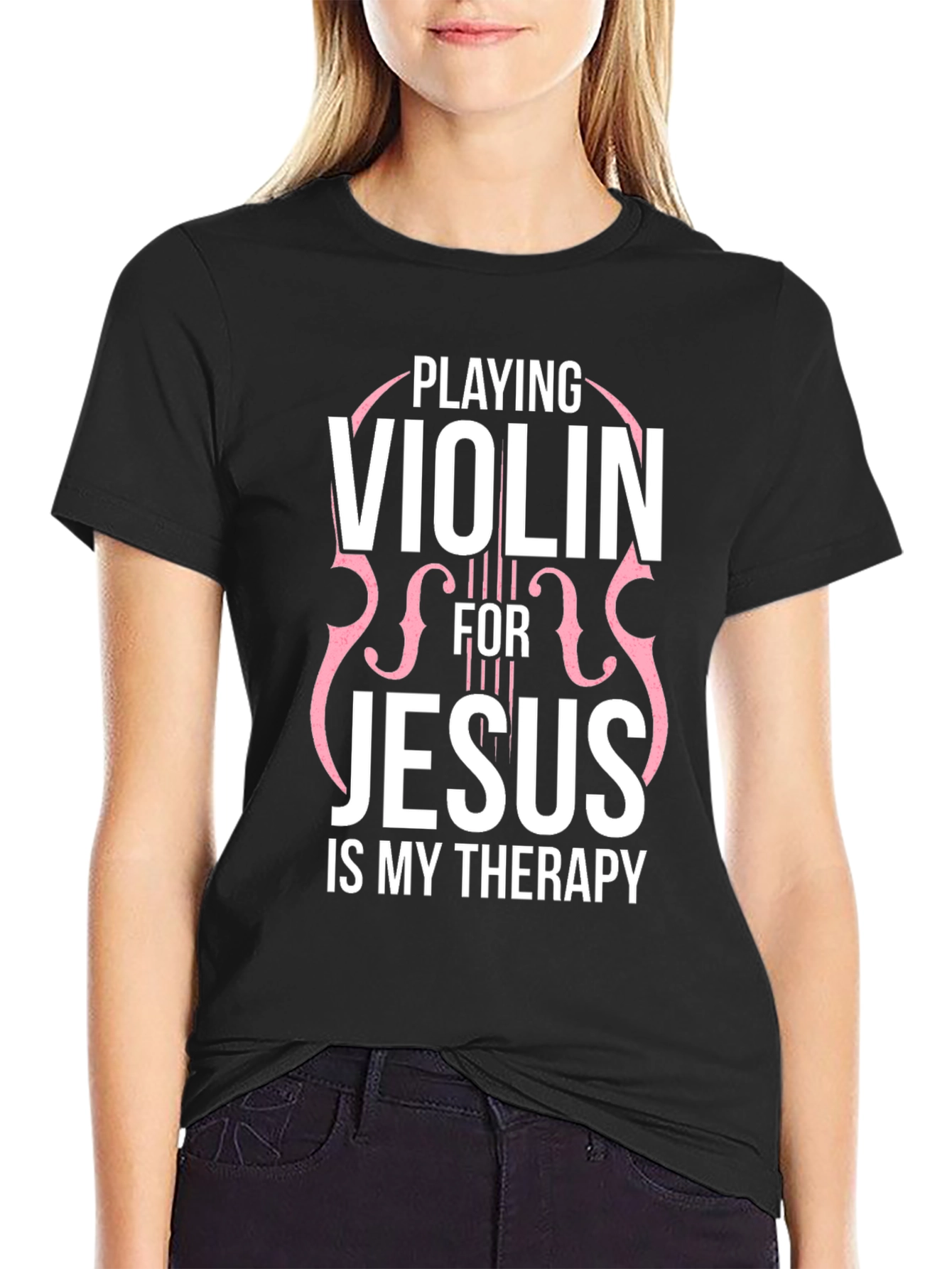 Playing Violin for Jesus Therapy T-Shirt