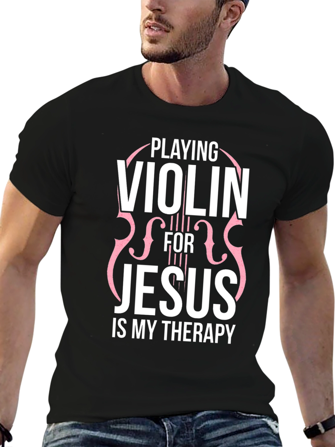 Playing Violin for Jesus Therapy T-Shirt