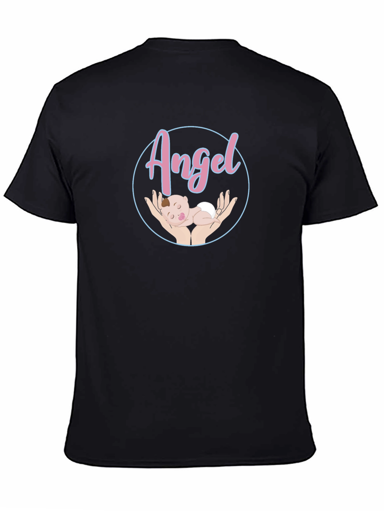 Angel Baby Graphic Tee - Unisex Black T-Shirt