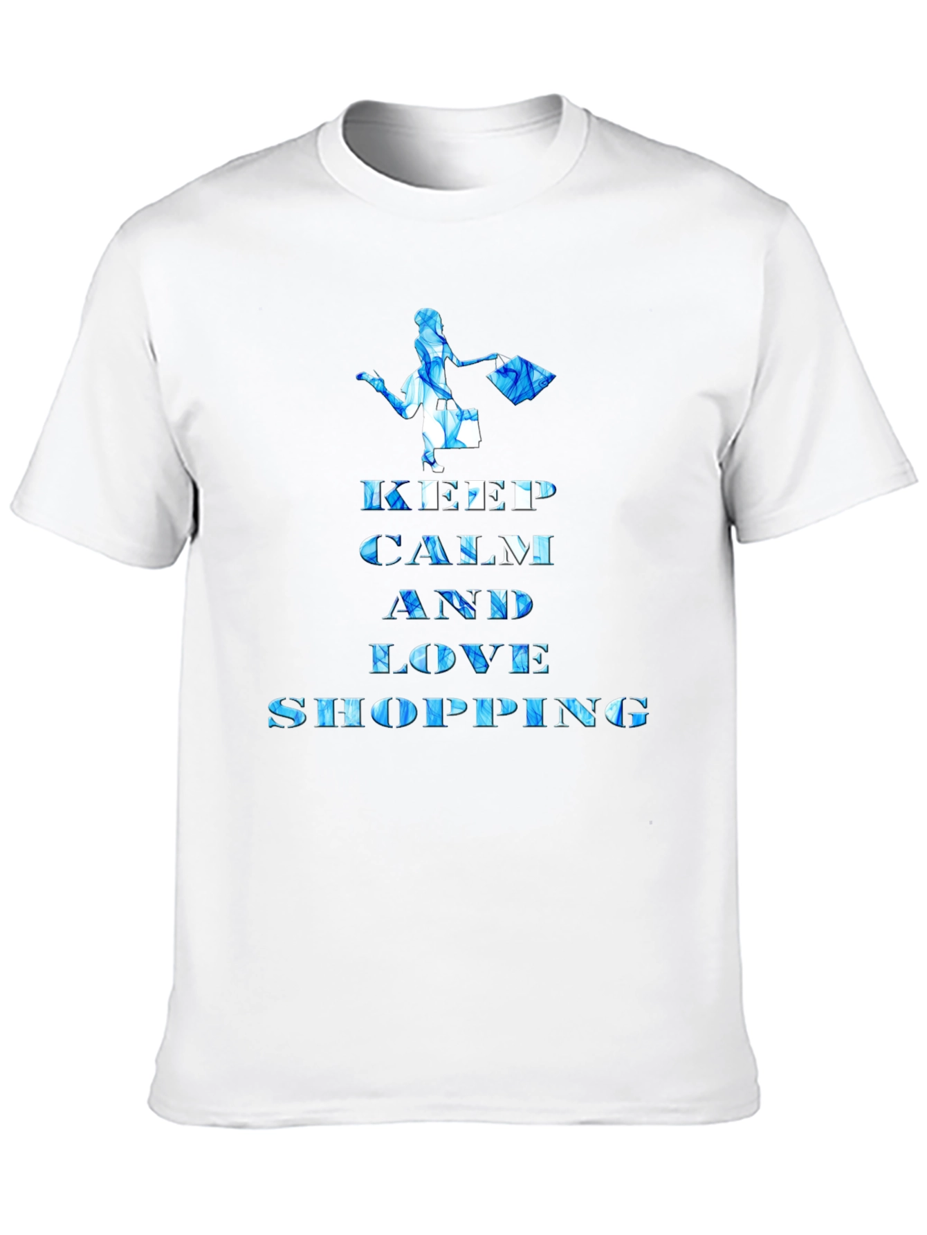 Keep Calm and Love Shopping Black T-Shirt