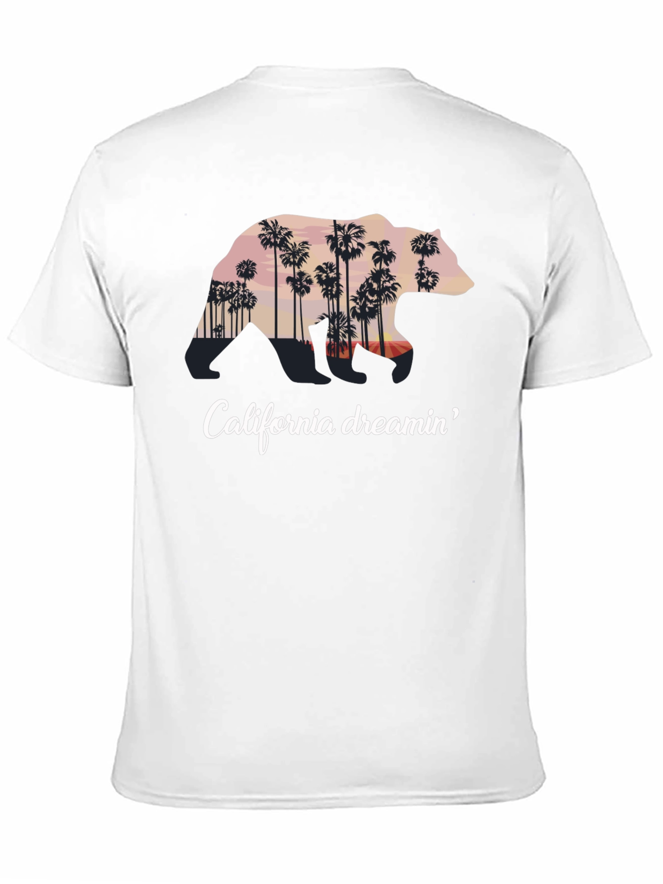 California Dreamin Bear Graphic Tee - Black