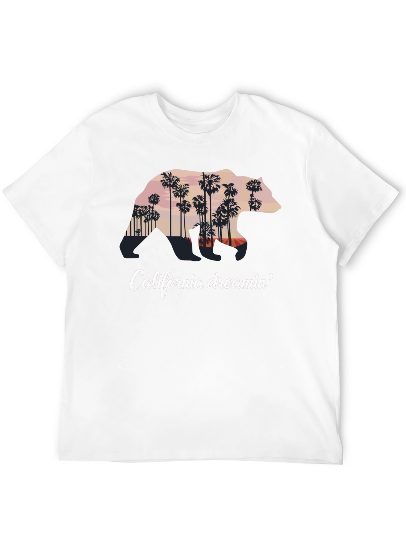 California Dreamin Bear Graphic Tee - Black
