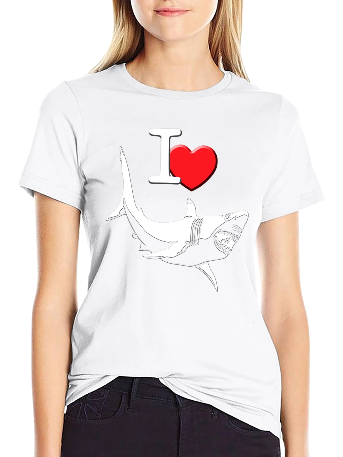 I Love Sharks Graphic T-Shirt