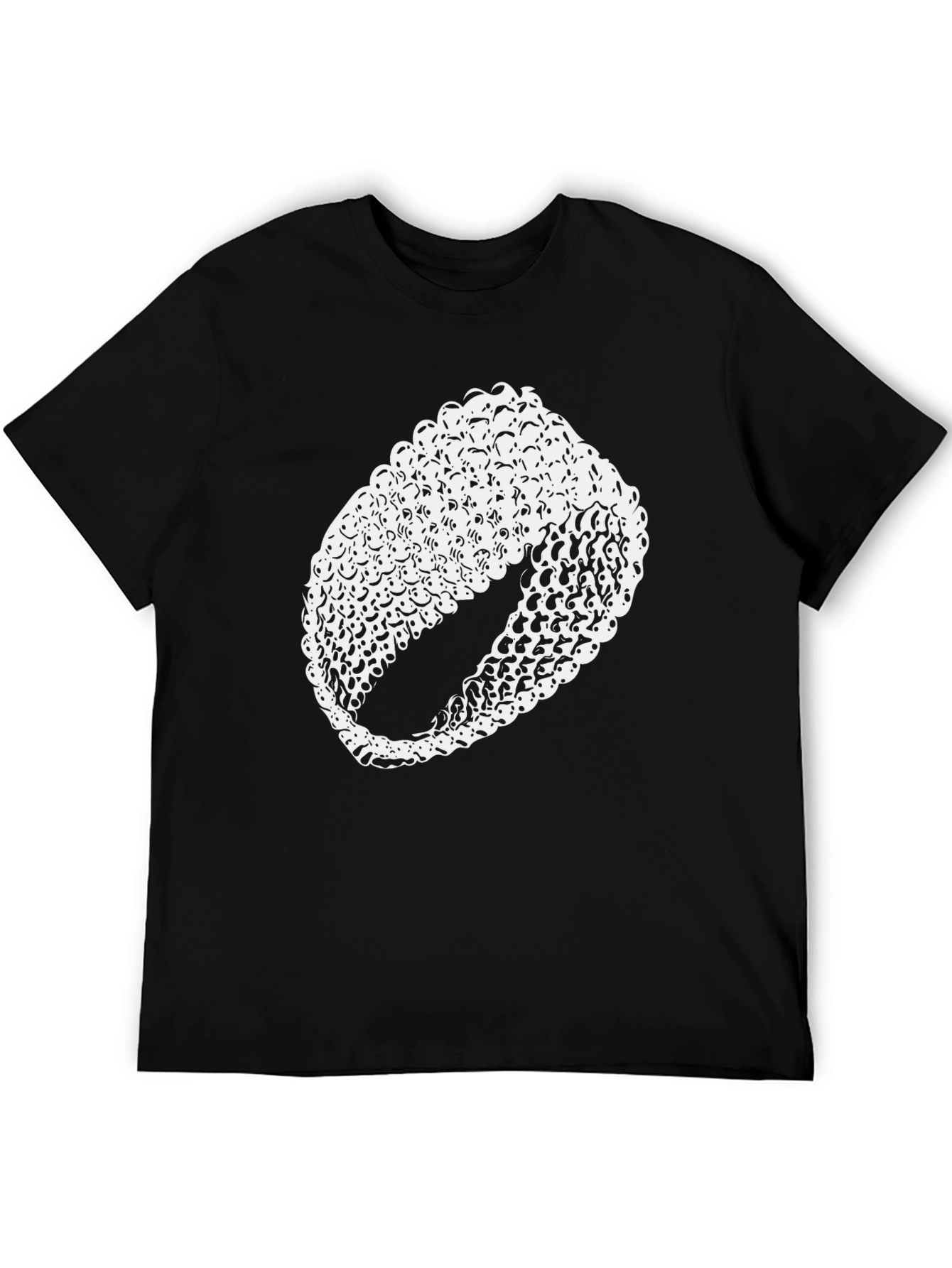 Abstract Ring Design Black T-Shirt