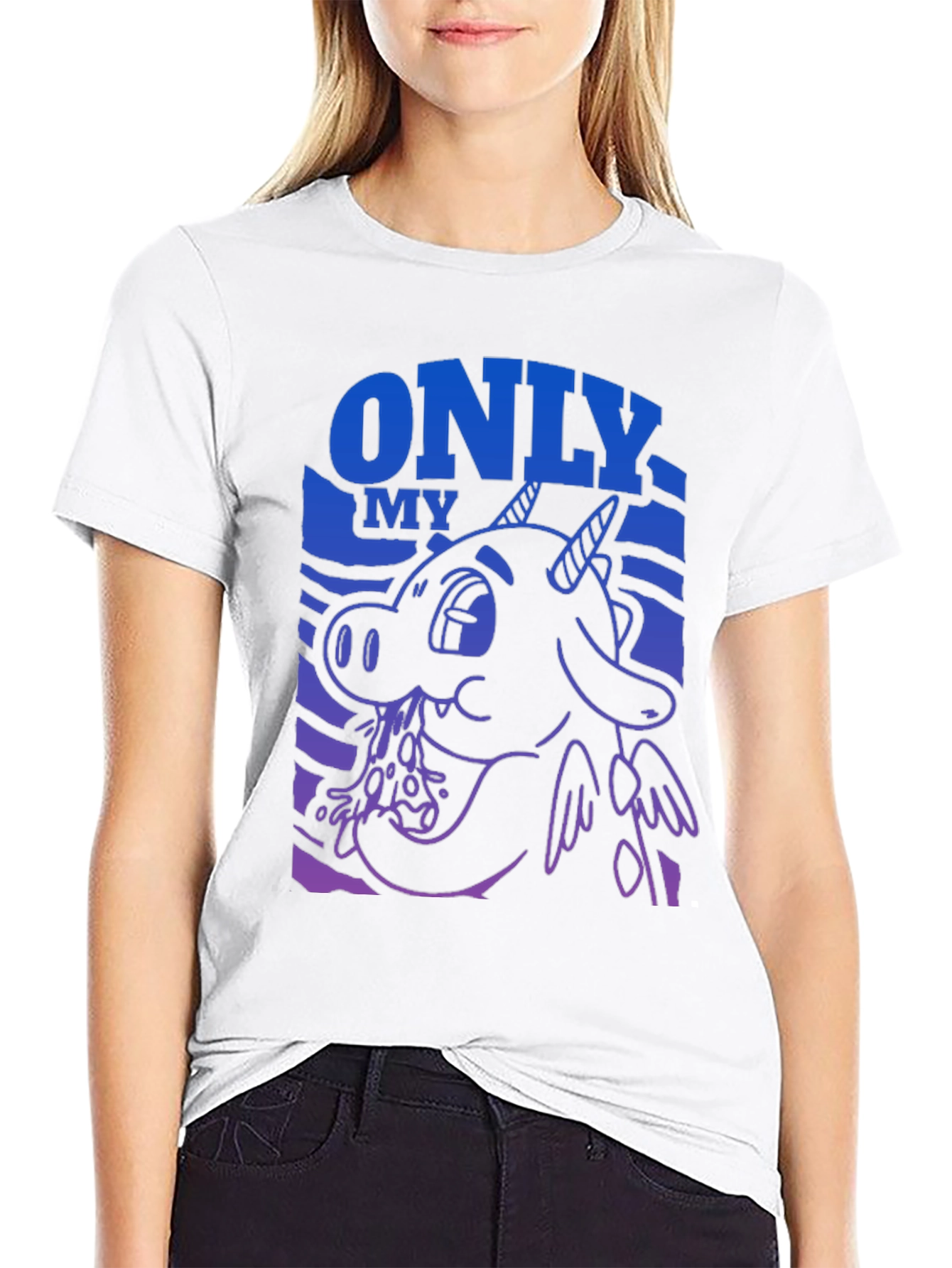 Cartoon Dragon Graphic Tee - Mens Black T-Shirt