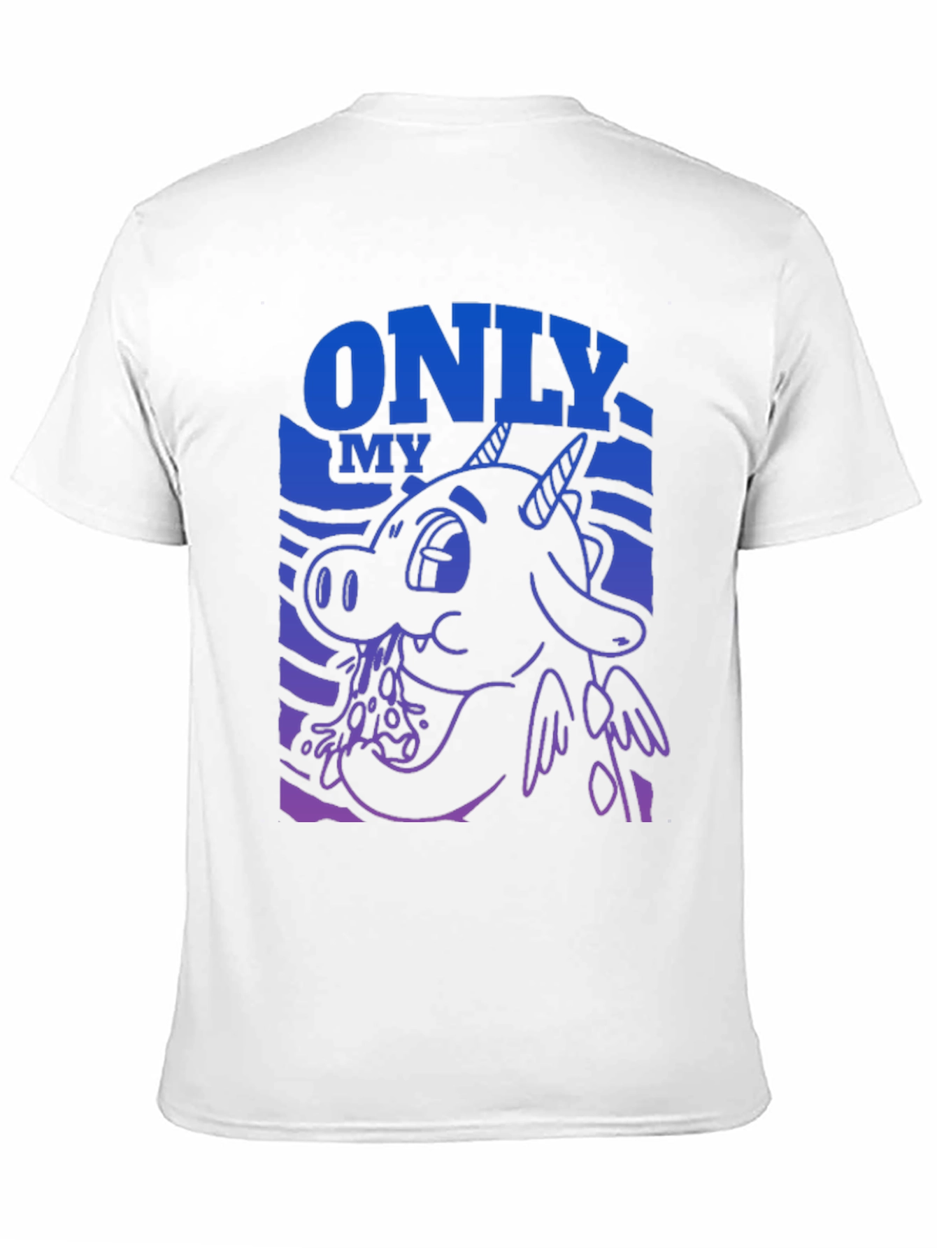 Cartoon Dragon Graphic Tee - Mens Black T-Shirt