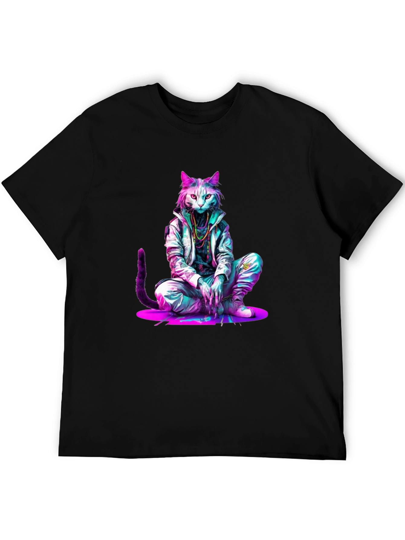 Cool Cat Graphic Tee - Trendy Streetwear