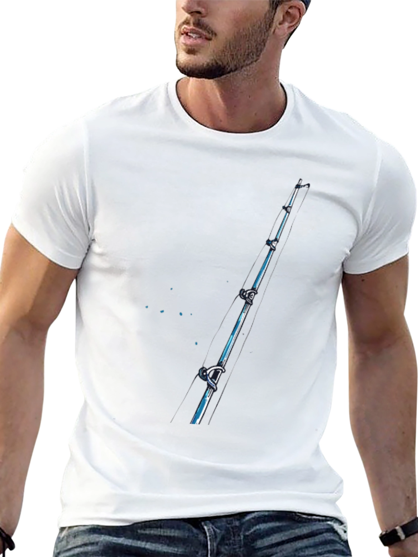 Fishing Rod Graphic Tee - Anglers Style