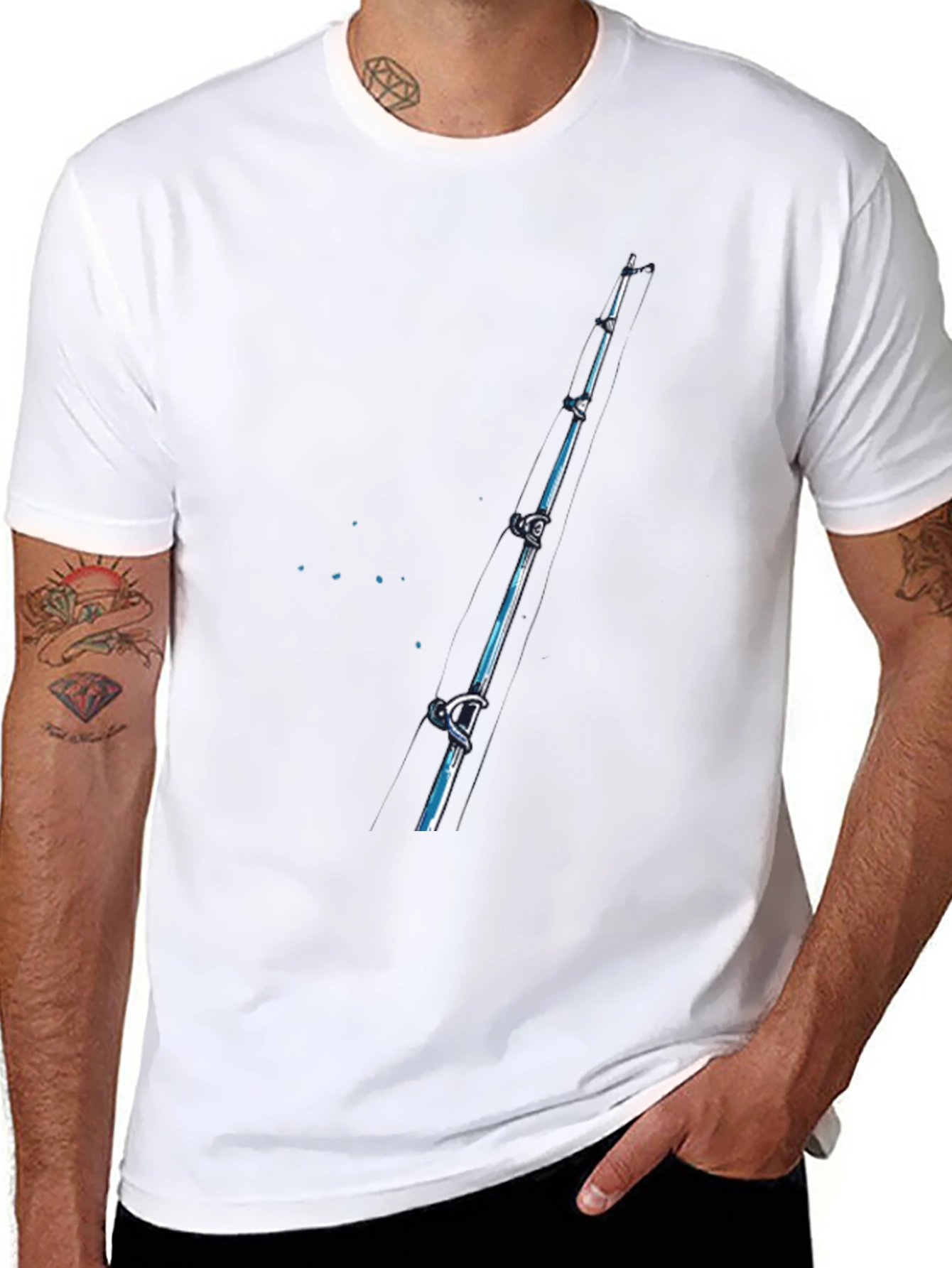 Fishing Rod Graphic Tee - Anglers Style