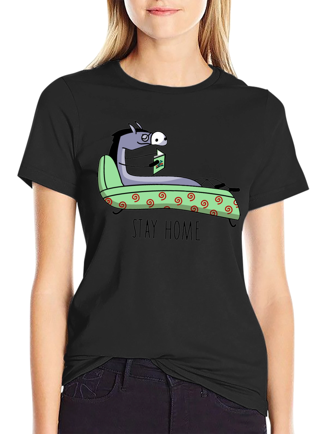 Stay Home Horse T-Shirt - Unique Graphic Tee