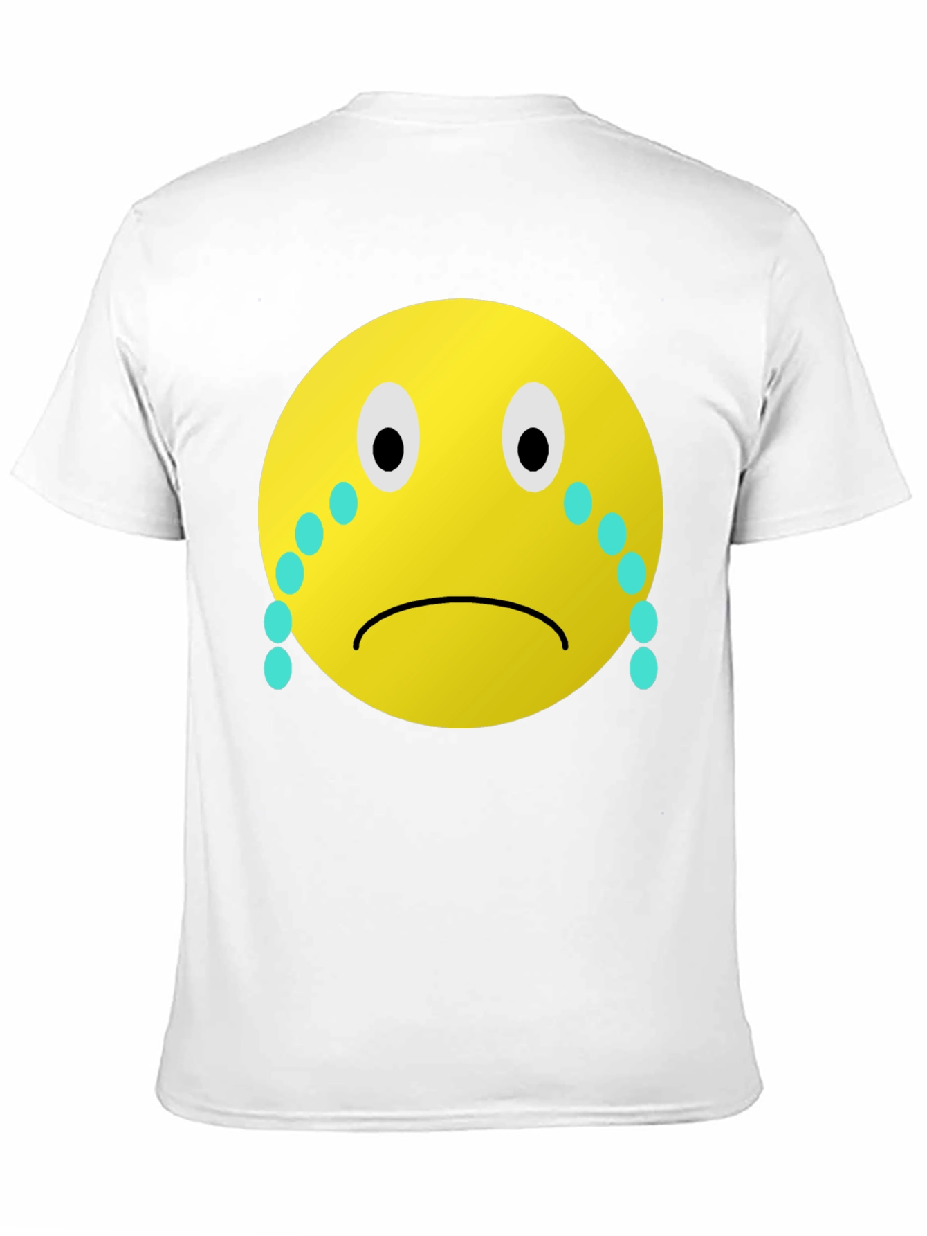 Sad Emoji Graphic Tee - Unisex Black T-Shirt